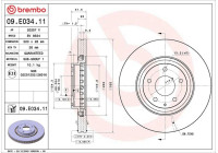 Brake disc 09.E034.11 Brembo