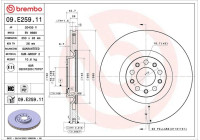 Brake disc 09.E259.11 Brembo