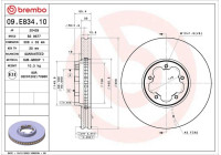 Brake disc 09.E834.10 Brembo