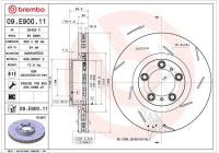 Brake disc 09.E900.11 Brembo