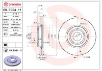 Brake disc 09.E954.11 Brembo