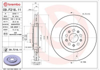 Brake disc 09.F216.11 Brembo