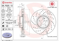 Brake disc 09.F523.13 Brembo