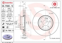 Brake disc 09.F690.13 Brembo