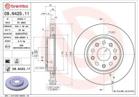 Brake disc 09.N425.11 Brembo
