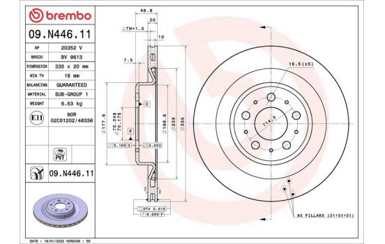 Brake disc 09.N446.11 Brembo, Image 2