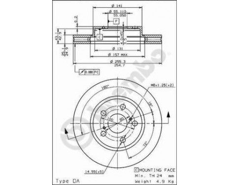 Brake Disc 09584410 Brembo, Image 2