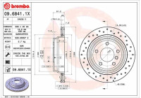 Brake disc 0968411X Brembo