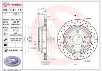 Brake disc 0968411X Brembo