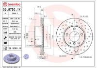 Brake disc 0997501X Brembo