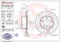Brake disc 0997502X Brembo