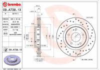 Brake disc 09A7381X Brembo