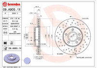 Brake disc 09A9051X Brembo