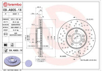 Brake disc 09A9051X Brembo