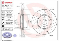 Brake disc 09A9711X Brembo