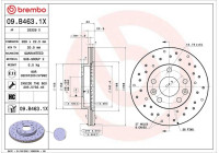 Brake disc 09B4631X Brembo