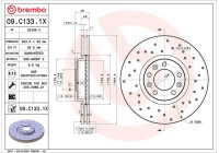 Brake disc 09C1331X Brembo
