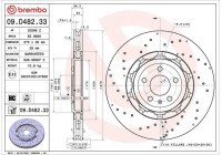 Brake disc 09D48233 Brembo