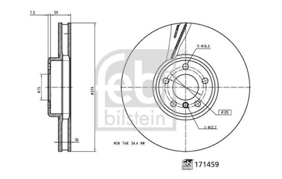 Brake Disc 171459 FEBI, Image 3