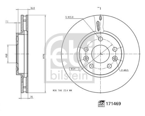 Brake Disc 171469 FEBI, Image 5