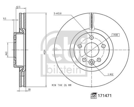 Brake Disc 171471 FEBI, Image 3