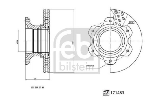 Brake Disc 171483 FEBI, Image 3