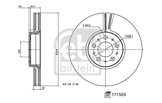 Brake Disc 171503 FEBI, Image 3