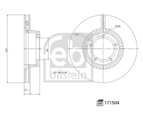 Brake Disc 171504 FEBI, Image 3