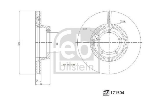 Brake Disc 171504 FEBI, Image 3