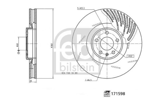 Brake Disc 171598 FEBI, Image 3