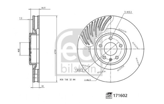 Brake Disc 171602 FEBI, Image 3
