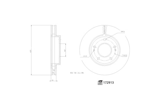 Brake Disc 172913 FEBI