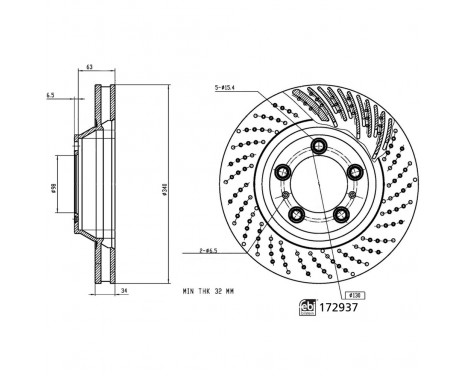 Brake Disc 172937 FEBI