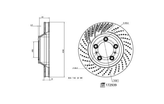 Brake Disc 172939 FEBI