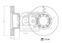 Brake disc 173146 FEBI