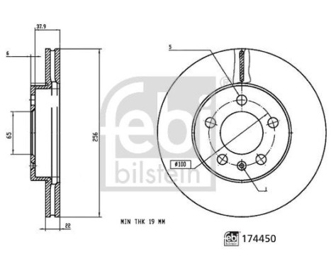 Brake Disc 174450 FEBI, Image 3