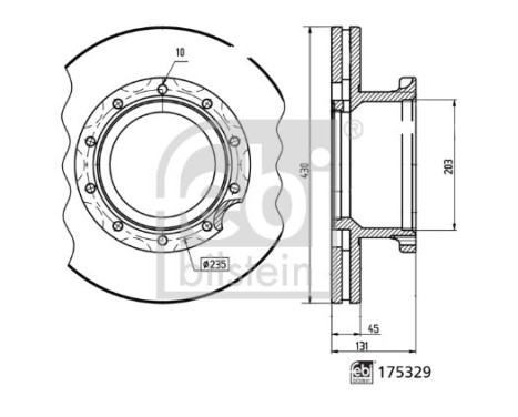 Brake disc 175329 FEBI, Image 3
