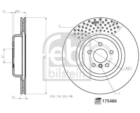 Brake Disc 175486 FEBI