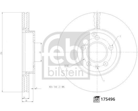 Brake Disc 175496 FEBI, Image 3