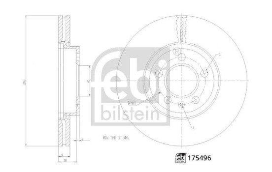 Brake Disc 175496 FEBI, Image 3