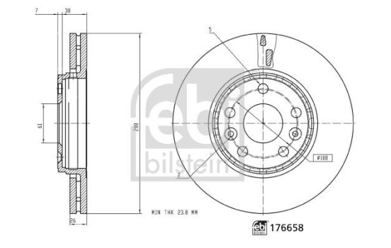 Brake disc 176658 FEBI, Image 3