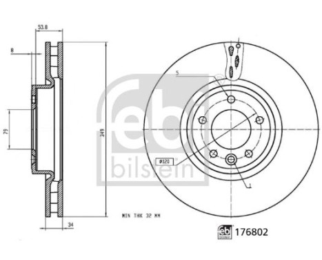 brake disc 176802 FEBI, Image 3