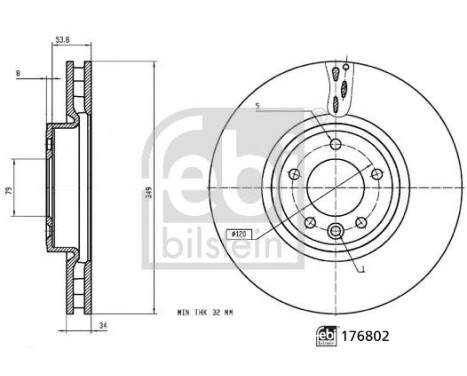 brake disc 176802 FEBI, Image 3