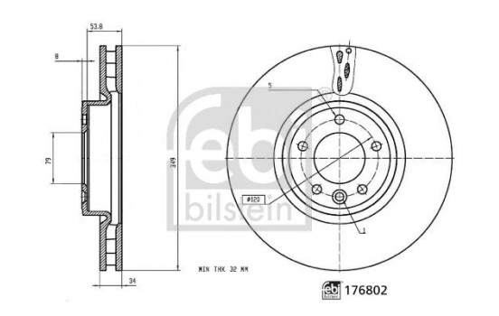 brake disc 176802 FEBI, Image 3