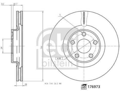 Brake Disc 176973 FEBI, Image 3