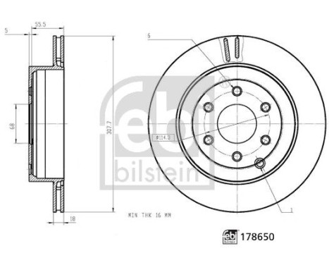 brake disc 178650 FEBI