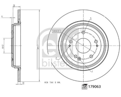 brake disc 179063 FEBI