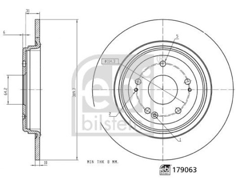 brake disc 179063 FEBI