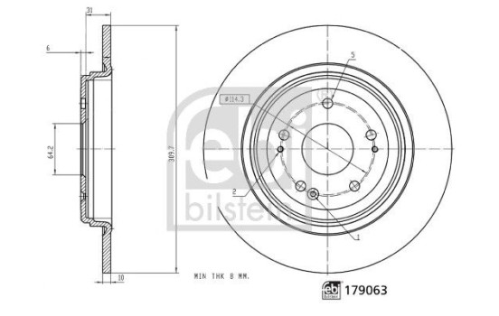 brake disc 179063 FEBI