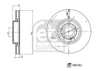 Brake disc 186182 FEBI